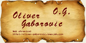 Oliver Gaborović vizit kartica